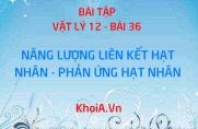 Bài tập Phản ứng hạt nhân, năng lượng liên kết hạt nhân: Giải bài tập 1, 2, 3, 4, 5, 6, 7, 8, 9, 10 trang 186, 187 SGK Vật lý 12 bài 36